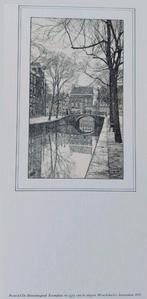 Blauwburgwal Amsterdam - Wenckebach 1970, Antiek en Kunst, Kunst | Etsen en Gravures, Ophalen of Verzenden
