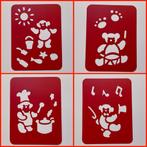 4 stuks : stencils - sjablonen - embossing - beren -, Hobby en Vrije tijd, Kaarten | Zelf maken, Ophalen, Zo goed als nieuw, Dieren