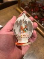 Antiek diorama Kerstbal met Kerstman & leonische draad, Diversen, Kerst, Ophalen of Verzenden, Gebruikt