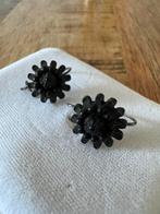 Rouw oorbellen zilver met git, Sieraden, Tassen en Uiterlijk, Antieke sieraden, Ophalen of Verzenden, Zilver, Oorbellen