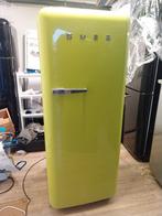 Lime groen SMEG koelkast  3 MAANDEN GARANTIE, 200 liter of meer, Zo goed als nieuw, Met vriesvak, 160 cm of meer