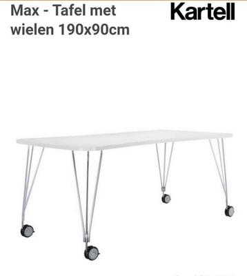 Kartell Max Bureau op Wielen - 190x90 beschikbaar voor biedingen