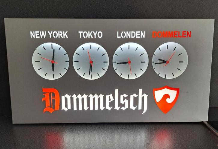 originele Dommelsch lichtreclame, Verzamelen, Biermerken, Gebruikt, Reclamebord, Plaat of Schild, Dommelsch, Ophalen of Verzenden