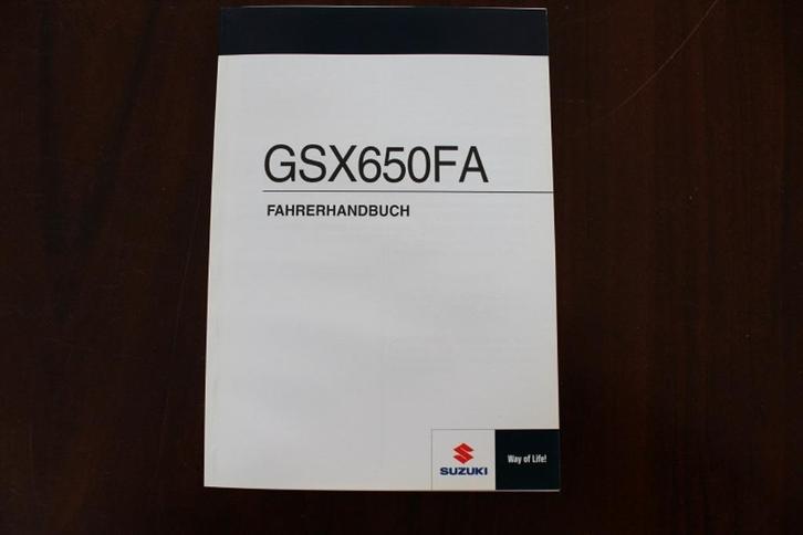 Suzuki GSX650 FA 2010 motorrad fahrer handbuch  GSX 650, Motoren, Handleidingen en Instructieboekjes, Suzuki, Ophalen of Verzenden