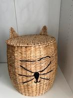Rotan mand met deksel, Huis en Inrichting, Woonaccessoires | Schalen en Manden, Mand, Rond, Ophalen of Verzenden, Zo goed als nieuw