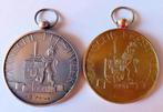 Zeldzame zilveren medaille Zaansche feestweek 1920 Voetbal +, Verzenden, Zilver, Nederland