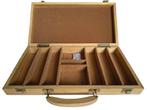 Houten Pokerkoffer – Luxe Opbergkist voor 300 Pokerchips, Een of twee spelers, Ophalen of Verzenden, Nieuw, Onbekend