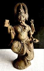 Antiek zeldzame Bronzen Ganesha Beeld uit Noord-India, Antiek en Kunst, Ophalen of Verzenden