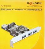 Delock PCI Express Uitbreidingskaart - USB insteekkaart 8930, Computers en Software, Netwerkkaarten, Ophalen, Gebruikt, Extern