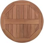 Terrastafel teakhout gietijzer rond 60 cm, Info@edvonline.nl, Nieuw, Ophalen of Verzenden, Inductorstraat 9b Veenendaal