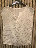 V) T72 bloes/tuniek roomwit met gouden stipjes maat s/m, Verzenden, Zo goed als nieuw, Maat 38/40 (M), Wit