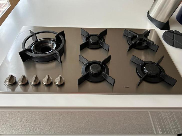 ATAG gaskookplaat 5 pits 90 cm, Witgoed en Apparatuur, Kookplaten, Zo goed als nieuw, Inbouw, Gas, 5 kookzones of meer, Ophalen