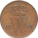 XntriQ-Coins - koperen 1 Cent 1861 Willem III, Ophalen of Verzenden, Koning Willem III, 1 cent, Losse munt