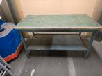 Werktafel lxbxh 150x75x90 cm stalen blad., Ophalen, Zo goed als nieuw