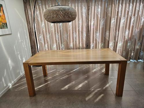 EETTAFEL,stevig massief beuken,eigengemaakt., Huis en Inrichting, Complete eetkamers, Gebruikt, Ophalen of Verzenden