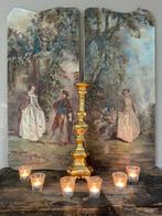 Een paar antiek franse romantische schilderijen, Ophalen of Verzenden