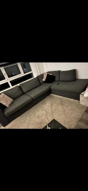Donker grijze lounge bank