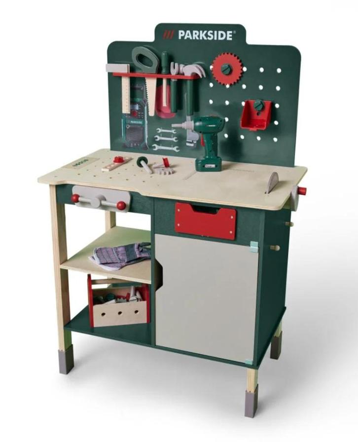 Parkside Houten speelgoed werkbank, Kinderen en Baby's, Speelgoed | Houten speelgoed, Zo goed als nieuw, Overige typen, Ophalen