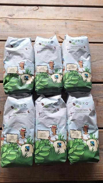 6 zakken PURO Fairtrade Coffee koffiebonen 6 Kilo! beschikbaar voor biedingen