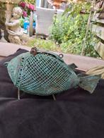 Antiek brons rituele offer vis benin afrika 17cm lang, Ophalen of Verzenden