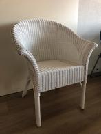 Witte rotan stoel, Huis en Inrichting, Ophalen, Gebruikt, Wit, Riet of Rotan