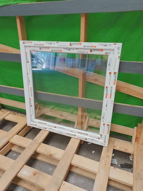 Kunststof Kiep kozijn  b100 x h100 cm Wit  -2268-, Doe-het-zelf en Verbouw, Kozijnen en Schuifpuien, Gebruikt, Raamkozijn, Kunststof