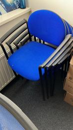 4 keer blauwe stoel, Huis en Inrichting, Stoelen, Ophalen, Blauw, Zo goed als nieuw, Vier