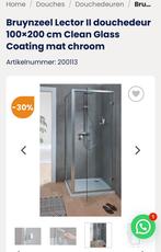 Bruynzeel douchedeur lector 97 x 102 x 200, Doe-het-zelf en Verbouw, Glas en Ramen, Ophalen, Bruynzeel, 80 tot 120 cm, Nieuw