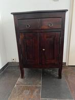 Theekastje van koloniaal teak met lades en deuren, Huis en Inrichting, Kasten | Buffetkasten, Ophalen, Gebruikt, 50 tot 100 cm
