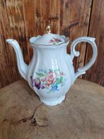 Vintage brocante koffiepot met rozen, Ophalen of Verzenden