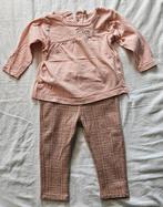 Kledingsetje roze longsleeve met gestreepte broek maat 74, Ophalen of Verzenden, Gebruikt, Meisje