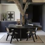 Riviera maison tafel rond zwart, Ophalen of Verzenden, Zo goed als nieuw, Rond, 100 tot 150 cm