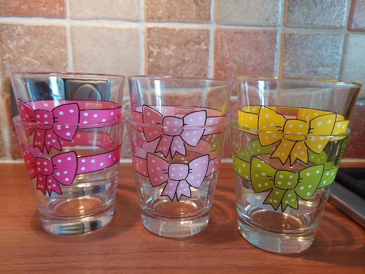 5 Blond Amsterdam Glazen met Strikjes, Huis en Inrichting, Keuken | Servies, Glas of Glazen, Blond Amsterdam, Glas, Ophalen