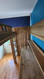 Nette hoogslaper steigerhout met bureau, Ophalen, Gebruikt, Eenpersoons, 200 cm