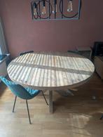Steigerhouten Eettafel, Gebruikt, Rond, 150 tot 200 cm, 50 tot 100 cm