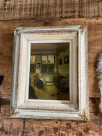 Brocante oude prent schilderij in mooie lijst, Antiek en Kunst, Kunst | Schilderijen | Klassiek, Ophalen of Verzenden