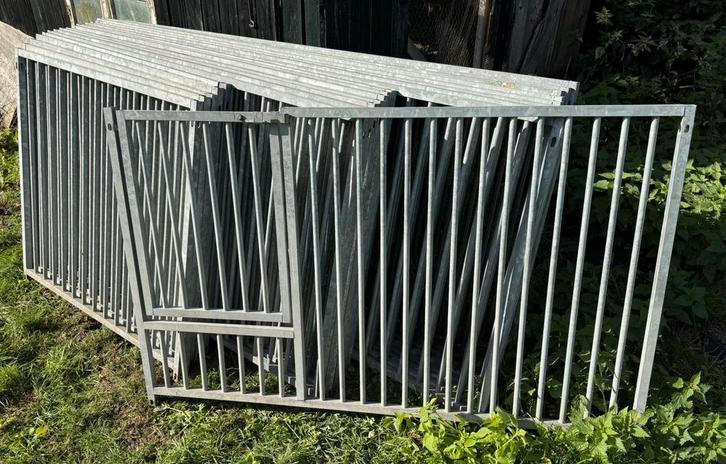 Puppy-/buitenren , gegalvaniseerd., Dieren en Toebehoren, Knaagdieren en Konijnen | Hokken en Kooien, Zo goed als nieuw, Ren, 90 cm of meer