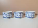 3 kopjes blauw met wit, Ophalen of Verzenden, Overige stijlen, Kop(pen) en/of Schotel(s)
