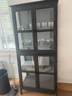 Groene Buffetkast met Glazen Deuren, Huis en Inrichting, Kasten | Vitrinekasten, Ophalen, Gebruikt, 50 tot 100 cm, Glas