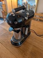 Smeg Espressomachine Zwart (ECF01) - Jaren '50 Design, Ophalen, Gebruikt, Espresso apparaat, Gemalen koffie