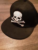 Stoere zwarte pet met doodskop, Kinderen en Baby's, Kinderkleding | Petten en Hoeden, 158 t/m 164, Jongen of Meisje, Ophalen of Verzenden