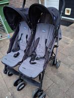Tweeling buggy merk Chicco model echo kleur zwart grijs, Kinderen en Baby's, Tweelingen en Meerlingen, Ophalen, Gebruikt, Kinderwagen of Buggy