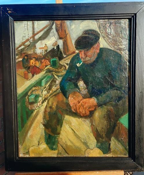 Jean VAN CLEEMPUT (1881-1953) Visser/ Pecheur ~1920 olieverf, Antiek en Kunst, Kunst | Schilderijen | Klassiek, Verzenden