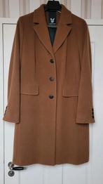 Cognackleurige wollen mantel, maat 42, Kleding | Dames, Jassen | Zomer, Bruin, Maat 42/44 (L), Ophalen of Verzenden, Zo goed als nieuw