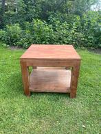 Tiek Houten Bijzettafel Vierkant, Ophalen, Minder dan 45 cm, Minder dan 55 cm, Gebruikt