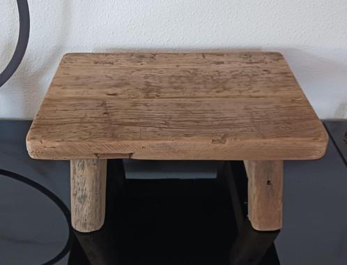 Kruk tafeltje oud hout, Huis en Inrichting, Krukjes, Hout, Ophalen
