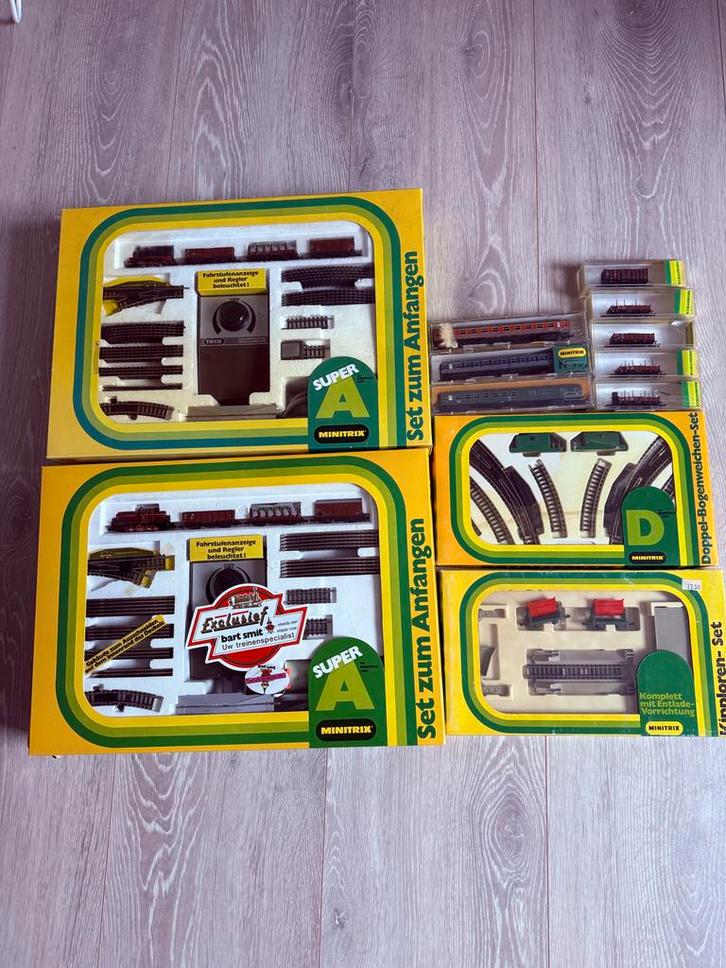Minitrix Trein Set - Super A & Kipploren-Set, Hobby en Vrije tijd, Modeltreinen | H0, Gebruikt, Treinset, Gelijkstroom, Märklin