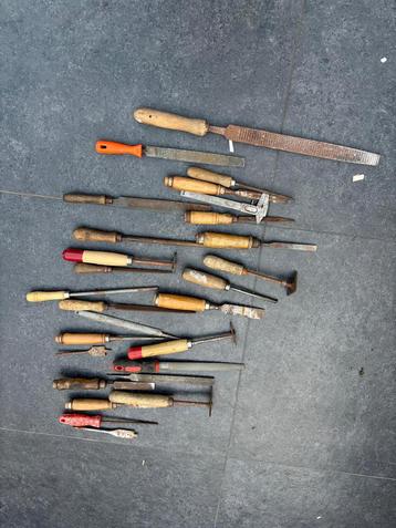 Partij vijlen, raspen en beitels – 20+ stuks beschikbaar voor biedingen