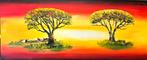 Gena Gennadyj- Africa sunset- Handgeschilderd- Origineel, Antiek en Kunst, Ophalen of Verzenden