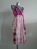 Benetton viscose jurk, maat large, roze, Maat 38/40 (M), Verzenden, Benetton, Zo goed als nieuw